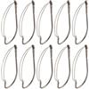 Generic Weedless Spinato Bass Ganci 10pcs Alto Carbonio Acciaio | Acciaio ad alto tenore di carbonio, design spinato, senza intoppi, senza erbacce, ampio divario, punto di ribaltamento