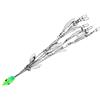 Jiawu Ombrello Rig, 12 Lame in Filo di Acciaio Inossidabile Pesca Multi Esca Rig con Girelle, 5 Braccia Kit Esche Artificiali per Spigola Trota Salmone Luccio Muschiato Lago Fiume Oceano Acqua Salata