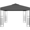 Generic Gazebo da giardino, grigio antracite, 3 x 3 m | Acciaio resistente, copertura in poliestere, doppia ventilazione, per feste e campeggio