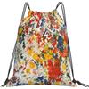 Dusviba Zaino con coulisse con fiore astratto | Borsa da palestra leggera in poliestere resistente all'acqua per sport, viaggi, scuola, yoga, spiaggia, shopping