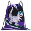 Dusviba Zaino con coulisse divertente dinosauro astratto universo | Borsa da palestra leggera in poliestere resistente all'acqua per sport, viaggi, scuola, yoga, spiaggia, shopping