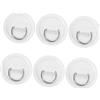 Toyvian 6 Pezzi Base in Acciaio Inox con Supporto in PVC per Kayak e Tavole | Fissaggio Affidabile della Corda, Superficie Lucida senza Bave, Uso in Acqua Potabile e Salata, Bianco