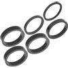 TOYANDONA 6 Pezzi Distanziali Serie Sterzo Bici in Fibra di Carbonio Neri, Set 2/3/5/8mm, per Mountain Bike e Bici da Strada, Regolazione Altezza Forcella, Ciclismo