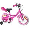 SYDE Bicicletta per bambini, 12 pollici, rosa | Manubrio e sella regolabili, telaio in acciaio, sella anatomica, freni classici