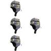 Cabilock 4 Pezzi Casco Morbido Antiurto da Rugby per Adulti, Regolabile,