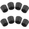 GRIRIW Tappi terminali per calcio balilla da 16 mm, 8 pezzi, PVC nero, facile installazione, ricambi per aste del tavolo da calcio balilla