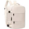Generisch Zaino da viaggio in personale, grande, impermeabile, espandibile, beige