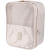 SOLUSTRE Borsa per Scarpe da Viaggio e Portatile in Nylon Imitazione Beige Doppio Strato per Uso Domestico in Viaggio
