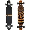 FunTomia Longboard con 3 livelli Flex Drop Through Cruiser completo Mach1 Speed con cuscinetti a sfera T-Tool