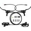 PMAGSYQ Freno a Disco Idraulico per Bicicletta Set 2 Pistoni a Pressione Olio Freno MTB 1100mm 1800mm Freno a Disco per Bici Scooter MTB(Front-Rear Brakes)