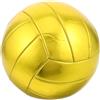 Hemobllo Pallone da Pallavolo Dorato Lucido Firmabile Taglia 5 in Pvc | Finitura Luminosa Motivo Splendente, Resistente All'usura e Pressione, per Scuola e Palestra