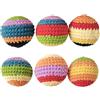 FOLODA Confezione da 3/6 sacchi colorati all'uncinetto, per giocoleria | Palline da footbag all'uncinetto, sviluppo sensoriale multicolore, divertimento per feste per bambini e adulti