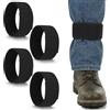 Elegaperma 4 fasce elastiche per pantaloni da bicicletta, per sport, pesca, caccia, ciclismo, jogging (nero)