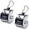 KOAHDE Golf Contatore manuale a 4 cifre,Contatori di giri a mano a 4 cifre,Conto Persona Manuale,Contatore di clic a 4 cifre,Mini contatore di conteggio a mano in metallo,Contatore a persona Golf,2PC