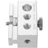 TOYANDONA Morsetto Scorrevole da Tavolo per Lampada, Alluminio, 6mm | Clip a Scatto, Fori da 8mm e Filettatura 1/4, Argento, Uso Outdoor
