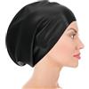 LEDSHLIU Cuffia da nuoto per capelli lunghi, per adulti, unisex, unisex, per donne, uomini, dreadlocks, trecce, trecce, riccioli, cuffia da doccia in silicone afros (media)