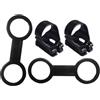 Healvian Fibbia per Maschera e Tubo Snorkel Set 4 Pezzi Nero in Silicone e ABS Flessibile per Sport Acquatici