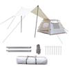 JWQFBC Camping Tent Automatica Oxford | in fibra di vetro, Zanzariera Integrata, Pernottamenti , Per gruppi piccoli