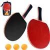 Gentpovth Set di Racchette da Ping Pong con 2 Racchette e 3 Palline, Qualità Professionale Racchette Ping Pong in Gomma a Doppia Faccia, per Tempo Libero e Allenamento, principianti e professionisti