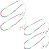 NAMOARLY 4 Pezzi Corda Elastica Retrattile per Canna da Pesca con Clip, | Spirale Coiled, Lunghezza 10ft, per Hiking e Camping, Anti-smarrimento
