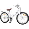 SYDE Bicicletta per bambini da 20 pollici, bianca, per 6-11 anni