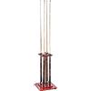 VNwizribc Organizer for stecche da biliardo in legno rosso 35 mm | Rosso 11,8x11,8x22,8 pollici Tavolo da biliardo domestico Sala giochi Biliardo Club: spazio for riporre 4 stick