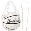 Tofficu Tracolla Pallone Basket Cerniera Borsa a Spalla Bianca in PU Tracolla per Ragazze per Campeggio