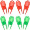 PACKOVE 8 Pezzi Attrezzo Professionale per Riparazione Green da Golf Forcella in Plastica Portatile, Marcatore per Palline, per Campi da Golf All'aperto
