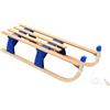 MBDRKVGF Slittino pieghevole in legno da 110 cm, con pattini in metallo e corda di trazione, per bambini e adulti, slitta pieghevole per l'inverno