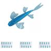 Todikaper TPE Soft Bait 30pcs Floating Butterfly Tail Design (giallo) | Materiale TPE galleggiante, imita prede in difficoltà, coda di forcella, ideale per la pesca alla spigola