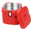 DOPBENT Contenitore termico per uso commerciale, rosso, 9,5 litri, isolato, con vassoio interno in acciaio inox, contenitore per il trasporto di alimenti, per catering, gastronomia, consegna di alimenti e
