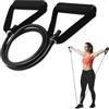 HYRKOTW Espansore Toracico Regolabile con 1 Tubi in Lattice, Fitness Muscle Trainer per Braccia Spalle e Pettorali, Attrezzo per Allenamento a Casa e in Palestra, 30LB (Nero)