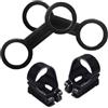 GATHINESS 4 Pezzi Aggancio Boccaglio Maschera Snorkel in Silicone Abs Nero