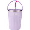 Jiuvaso Borraccia Termica Acciaio Inox 4l Caraffa Termica Contenitore Bevande Bottiglia Isolante Doppia Parete con Coperchio a Cannuccia E Beccuccio Bocca, Viola Chiaro, 4000ml
