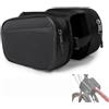 Mertmliy Borsa Anteriore Per Bicicletta, Riflettente, Facile Da Pulire, Impermeabile, Borse Manubrio, Borsa Da Bikepacking, Bagaglio Viaggio Robusto Per MTB, Bici Strada, Bici Gravel,Black