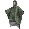 CNAFGBGG Sacco a Pelo indossabile 79x55 Pollici Poncho da Campeggio Antivento Impermeabile con Tasca Borsa con Cerniera Imbottita in Cotone Traspirante Poncho Termico con Bottone a Pressione, Verde