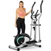 THERUN Ellittica da Casa, Ellittica Professionale Ultra Silenziosa con 16 Livelli di Resistenza Regolabile, Display LCD, Pedali Antiscivolo, Supporto Borraccia, Capacità Di Carico 120KG