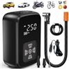 Kissleaf Compressore Aria Portatile,150PSI Pompa Elettrica per Bicicletta | con Schermo LCD Digitale e Torcia LED Type-C USB Ricaricabile, Spegnimento Automatico per Auto, Moto, Bici, Palloni