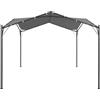 Generic Gazebo grigio antracite, 4 x 4 m | Tenda da sole da esterno con struttura in acciaio, tetto Oxford resistente ai raggi UV, facile da montare, per giardino