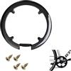 Billowvolve Protezione catena per bicicletta, anello di protezione universale, in plastica, per mountain bike, 42-44 denti, con 4 viti, nero