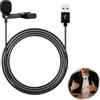 SEASJHBAY Microfono lavalier USB con cavo, Plug & Play, mini microfono per PC, microfono a condensatore omnidirezionale, cavo da 2 m, compatibile con Windows/Mac, ideale per podcast, streaming, giochi, con