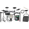 XDrum DD-650 Mesh E-Drum Kit Live Set, 1x pad cassa 14 con cassa in legno | Batteria elettronica con mesh heads a doppio strato, 1x pad rullante dual-zone 14 con cassa in legno, Modulo, Peso: solo 14