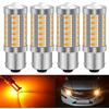 KATUR 4 pz BAU15S 7507 1156PY PY21W 5630 33-SMD Ambra 900 Lumens LED Disabilita Coda Stop Stop Lampadina Lampada Lampadina 12V 3,6 W