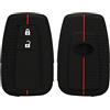 kwmobile Custodia Coprichiave Compatibile con Toyota con 2 tasti Smart Key Cover - Copri Telecomando Chiave Auto - Copri Chiavi Macchina nero / rosso