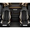 Generisch Coprisedili adatti per camion MAN TGX TGS TGM TGL 2015-2020 1+1 in pelle/alcantara su misura, nero con beige