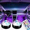Cossify 2 luci LED per auto con telecomando, 8 colori di illuminazione LED per interni dell'auto, illuminazione ambientale per interni dell'auto, luce di lettura interna dell'auto, luci ricaricabili