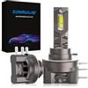 SONRUIJIE H15 LED Lampadine, 100% Canbus 120W 13000LM 6000K, Sostituisci lampadine allo xeno HID OEM Plug and Play, 2 Pezzi