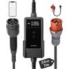 dé Wallbox 22kw con App [7m| Trifase| 6-32A] Colonnina Ricarica Auto Elettrica, Wallbox Portatile Compatibile con Model Y, ID.3 e Altri EV/PHEV