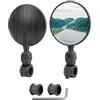 SUPAREE specchio pieghevole fuoristrada specchietto fuoristrada pieghevole per manubrio moto, ruotabile di 180° adatto per manubri di diametro 20 mm e 25 mm per scooter ATV - 2 pezzi