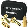 Drehmeister Set Adattatori GPL M10 Lungo - Adattatore Serbatoio Autogas Europa | Tutti gli adattatori Europa GPL - filettatura ugello serbatoio 10 mm - ottone e acciaio inox - valigetta - rifornimento